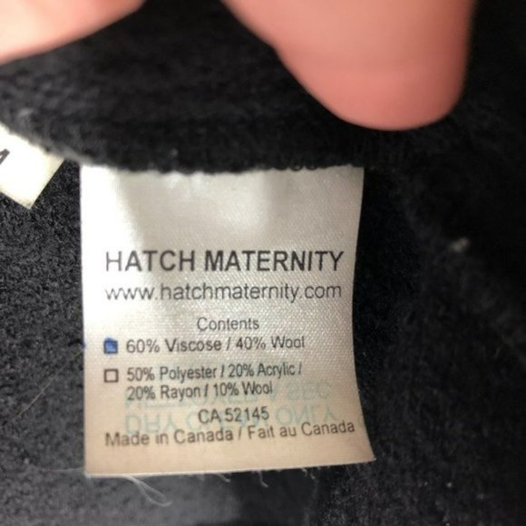 HATCH Maternity Black Wool blend Exaggerated Collar Toggle Cape Coat Med - Picture 9 of 15